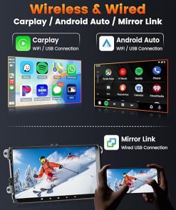 Dash Camera-Rimoody-2G+64G 9 Inch Android 13 Car Stereo Radio Carplay for VW Passat Jetta Tiguan Golf MK5 MK6 T5 EOS Polo- Rimoody Touchscreen Android Auto GPS Navigation Bluetooth FM SWC Backup Camera 2