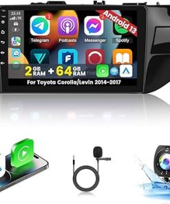 Dash Camera-NHOPEEW-[2+64G] Android Car Radio for Toyota Corolla Levin 2014-2017 – Wireless Carplay and Android Auto – 10.1 Inch Touch Screen Car Stereo with DSP/Multiple UI/WiFi/GPS/SWC + AHD Backup Camera