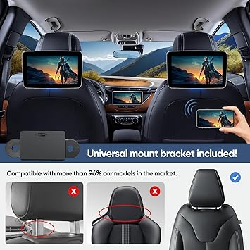 Dash Camera-AINAVI-10.1″ Android 11 Headrest Monitor Touchscreen Portable Car Tablet TV-4K Video Playback with WiFi Phone Mirroring Link Airplay HDMI Bluetooth USB SD Video Player (10.1″ 2G Ram+32G ROM(1*pc)) 2 Dash Camera-AINAVI-10.1" Android 11 Headrest Monitor Touchscreen Portable Car Tablet TV-4K Video Playback with WiFi Phone Mirroring Link Airplay HDMI Bluetooth USB SD Video Player (10.1" 2G Ram+32G ROM(1*pc)) - Image 2