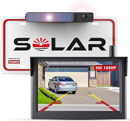 Dash Camera-Foxpark-Solar Wireless Backup Camera with 5″ 1080P Monitor- 3 Mins DIY Installation & Rear View Camera IP69K Waterproof 3 Dash Camera-Foxpark-Solar Wireless Backup Camera with 5" 1080P Monitor- 3 Mins DIY Installation & Rear View Camera IP69K Waterproof - Image 3