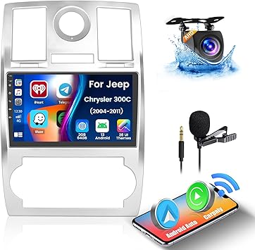 Dash Camera-Fuluku-Fuluku【2+64GB】 for Jeep Chrysler 300C 2004-2011 Android 13 Car Stereo with Wireless Carplay Android Auto- 9” Touch Screen Car Radio GPS WiFi Dash Camera-Fuluku-Fuluku【2+64GB】 for Jeep Chrysler 300C 2004-2011 Android 13 Car Stereo with Wireless Carplay Android Auto- 9'' Touch Screen Car Radio GPS WiFi