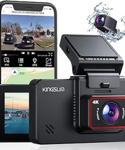 Dash Camera-KINGSLIM-Kingslim D4 Dual Dash Cam with Built-in WiFi GPS- Front 4K/2.5K Rear 1080P for Cars Dash Camera-KINGSLIM-Kingslim D4 Dual Dash Cam with Built-in WiFi GPS- Front 4K/2.5K Rear 1080P for Cars