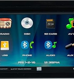 Dash Camera-Dual Electronics-Dual Electronics XDVD276BT 6.2″ LCD Touch Screen Double Din Car Stereo- Black