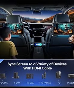 Dash Camera-AINAVI-15.6″ Android Headrest Monitor Tablet Touchscreen Portable Car TV-Support Playback 4K Video Mirroring Sync Screen Phone Wireless Control Bluetooth HDMI/WiFi/SD/USB Video Player (15.6″ 2G+32G (2*PCS)) 2