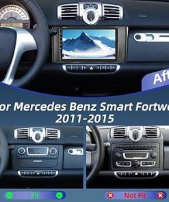Dash Camera-EKAT-4+64G Android Car Stereo for Mercedes Benz Smart Fortwo 2011-2015 – 9 Inch HD Touchscreen Radio with Wireless Carplay & Android Auto – 32 EQ/WiFi/GPS/SWC + AHD Rear View Camera 2