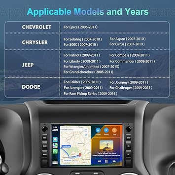 Dash Camera-podofo-Podofo 2+64G Android 13 Car Stereo for Jeep Wrangler Dodge Chevrolet Chrysler with Wireless Carplay&Android Auto-7Inch HD Touch Screen Radio with GPS/WiFi/Mirror Link/Bluetooth/FM/RDS+AHD Camera 2 Dash Camera-podofo-Podofo 2+64G Android 13 Car Stereo for Jeep Wrangler Dodge Chevrolet Chrysler with Wireless Carplay&Android Auto-7Inch HD Touch Screen Radio with GPS/WiFi/Mirror Link/Bluetooth/FM/RDS+AHD Camera - Image 2