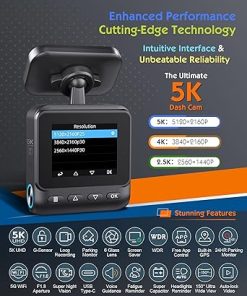 Dash Camera-sarmert-Sarmert C1 5K Dash Cam – Built-in GPS and 5G WiFi- 5K/4K/2.5K UHD Dashcam with APP 2