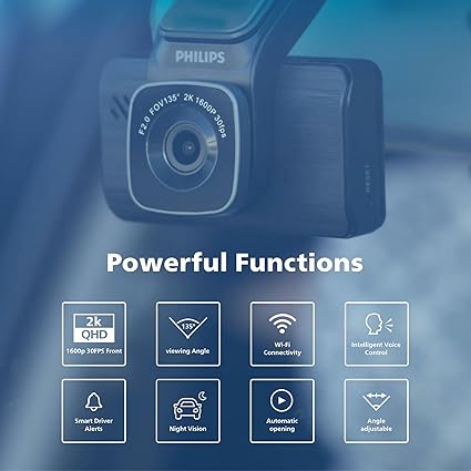Dash Camera-PHILIPS-PHILIPS Dash Cam Wide Angle- 3″ Screen Dashcam for Cars 2 Dash Camera-PHILIPS-PHILIPS Dash Cam Wide Angle- 3" Screen Dashcam for Cars - Image 2