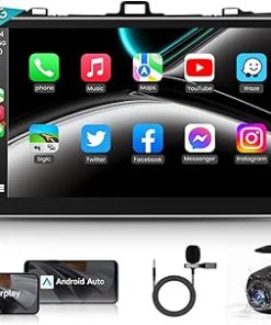 Dash Camera-Fortdows-Car Radio for Toyota Corolla 2009-2012- Car Stereo with Wireless CarPlay Android Auto 1280×800 HD 9’’ IPS Touchscreen GPS Navigation Bluetooth 5GWiFi FM Backup Camera Mic