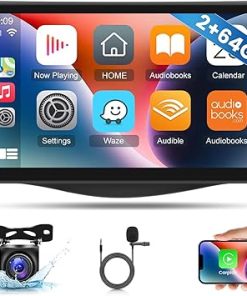 Dash Camera-NHOPEEW-2+64G Android 13 Car Stereo for Toyota RAV4 2006-2012 – 9 Inch Touchscreen Radio with Carplay & Android Auto – GPS Navigation- Mirror Link for Android/iOS