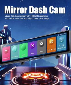 Dash Camera-Oreb-10 Mirror Cam- 3 Channel Front Inside and Rear View Mirror Backup Camera 2