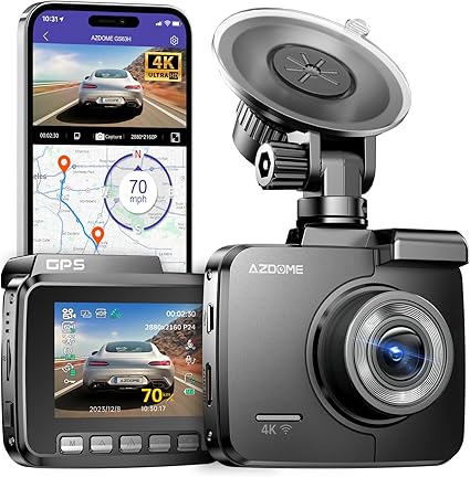 Dash Camera-AZDOME-AZDOME WiFi 4K Dash Cam- UHD 2160P 2.4″ IPS Screen Driving Recorder 3 Dash Camera-AZDOME-AZDOME WiFi 4K Dash Cam- UHD 2160P 2.4" IPS Screen Driving Recorder - Image 3