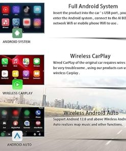 Dash Camera-BINIZE-Binize Carplay Ai Box Android 13 Compatible with Wireless Carplay Wireless Android Auto AI Box Carplay Streaming Video Apps 4+64G Only Support Cars with OEM Wired CarPlay/Android Auto 2