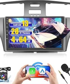 Dash Camera-Ohradio-[2+64GB] Hikity Android 13 Car Stereo for Lexus ES250 ES300 ES330 2001-2006 with Wireless Carplay Android Auto- 9″ HD Touchscreen Car Radio with Mirror Link Bluetooth GPS WiFi SWC FM RDS DSP