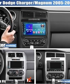 Dash Camera-OiLiehu-2G+64G Android 13 Car Stereo for Dodge Charger/Magnum 2005-2007 with Wireless Carplay Android Auto-9” Touchscreen Sonata Car Radio with Mirror Link WiFi/GPS Navigation Bluetooth FM/RDS SWC+Rear Camera 2