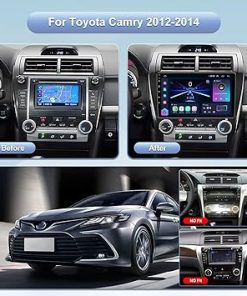Dash Camera-TopWeb-Android 13 Car Radio for Toyota Camry 2012 2013 2014 with Wireless Carplay and Android Auto -4GB+32GB 10.2 inch Touchscreen Bluetooth RDS FM SWC 5GWIFI（fit JBL System） 2