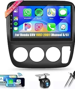 Dash Camera-METEESER-8Core 2+64G Car Stereo for Honda CRV 1997-2001 (Manual A/C) Wireless Carplay Android Auto-9“ 1280 * 720P IPS Touch Screen Radio