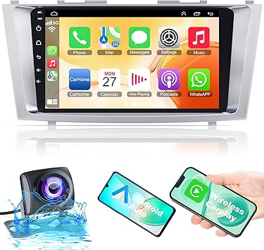 Dash Camera-Inexaccessories-4GB+32GB Android 13 Car Stereo for Toyọta Caṃry 2006-2011- 9 inch IPS HD Touch Screen Caṃry Radio Head Unit with Wireless CarPlay Dash Camera-Inexaccessories-4GB+32GB Android 13 Car Stereo for Toyọta Caṃry 2006-2011- 9 inch IPS HD Touch Screen Caṃry Radio Head Unit with Wireless CarPlay