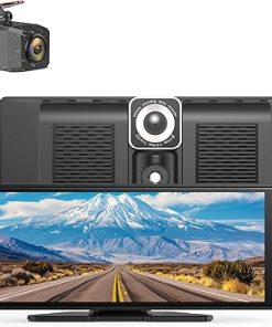 Dash Camera-KBD-Carplay and Android Auto Monitor- Enhanced Wireless Mirror Link 10.26 Inch Touch Display 4K Front and 1080P Rear Recording Dash Cam Night Vision Parking