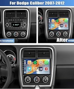 Dash Camera-OiLiehu-2G+64G Android 13 Car Stereo for Dodge Caliber 2009-2011 with Wireless Carplay Android Auto-9 inch HD Touchscreen Dodge Caliber Car Radio with WiFi GPS Navigation Bluetooth FM/RDS SWC+Rear Camera 2