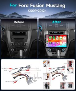 Dash Camera-podofo-Podofo 2G+64G for 2009-2012 Ford Fusion Mondeo Mustang Android Car Stereo Radio with Wireless Carplay Android Auto 10.1 inch HD IPS Touchscreen Bluetooth WiFi HiFi/16 EQ FM/RDS SWC Backup Camera 2