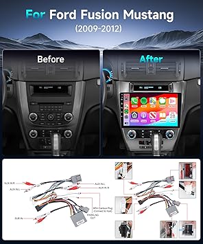 Dash Camera-podofo-Podofo 2G+64G for 2009-2012 Ford Fusion Mondeo Mustang Android Car Stereo Radio with Wireless Carplay Android Auto 10.1 inch HD IPS Touchscreen Bluetooth WiFi HiFi/16 EQ FM/RDS SWC Backup Camera 2 Dash Camera-podofo-Podofo 2G+64G for 2009-2012 Ford Fusion Mondeo Mustang Android Car Stereo Radio with Wireless Carplay Android Auto 10.1 inch HD IPS Touchscreen Bluetooth WiFi HiFi/16 EQ FM/RDS SWC Backup Camera - Image 2