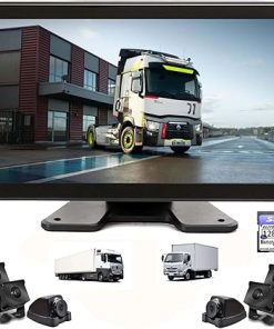 Dash Camera-Rvitycam-10-36-Inch 6 Split Touchable 128GB Large Audio Screen 1080P Backup Camera Monitor & Built-in DVR Video Recorder for RV Truck Trailer Rear Side Front Reversing View Wired System Image Waterproof 2