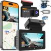 Dash Camera-Jansite-12″ 4K Rear View Mirror Camera WiFi Mirror Dash Cam Front and Rear with 64GB Card Super Night Vision G-Sensor Loop Recording 2160P Digital Rearview Mirror Dash Cam for Cars Trucks 5