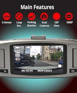 Dash Camera-Whistler-Whistler D2200S 2 Channel Dash Cam Front and Inside- 1080P Dash Camera 2