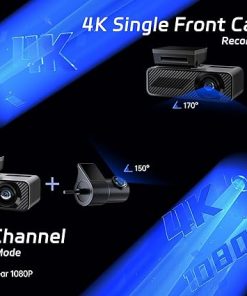Dash Camera-pelsee-P1 Duo 4K Dash Cam Front and Rear- 64GB SD Card 2