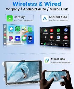 Dash Camera-Rimoody-2G+64G Carplay Car Radio for VW Passat Jetta Tiguan Golf MK5 MK6 T5 EOS Polo- Rimoody Android 13 Car Stereo 9 Inch Touchscreen Android Auto GPS Navigation WiFi Bluetooth FM SWC Backup Camera 2