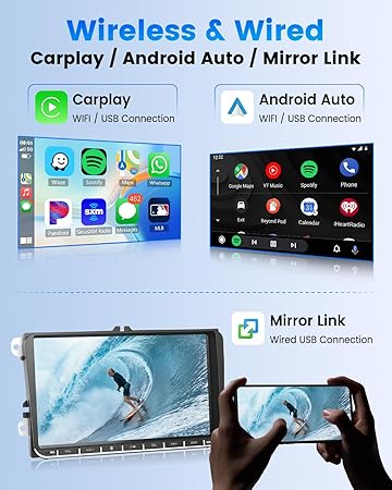 Dash Camera-Rimoody-2G+64G Carplay Car Radio for VW Passat Jetta Tiguan Golf MK5 MK6 T5 EOS Polo- Rimoody Android 13 Car Stereo 9 Inch Touchscreen Android Auto GPS Navigation WiFi Bluetooth FM SWC Backup Camera 2 Dash Camera-Rimoody-2G+64G Carplay Car Radio for VW Passat Jetta Tiguan Golf MK5 MK6 T5 EOS Polo- Rimoody Android 13 Car Stereo 9 Inch Touchscreen Android Auto GPS Navigation WiFi Bluetooth FM SWC Backup Camera - Image 2