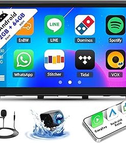 Dash Camera-SIXTOP-SIXTOP [2+64G] Android Car Stereo for Honda Civic 2016-2021 with Carplay Android Auto Mirror Link Change Theme 9 inch Touchscreen FM RDS EQ Bluetooth WiFi GPS+Camera & MIC