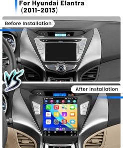 Dash Camera-Hikity-Car Stereo for Hyundai Elantra 2011 2012 2013 with Wireless Apple Carplay Android Auto- 2+64G Android 13 9.7 Inch Touch Screen Car Radio GPS WiFi HiFi BT FM RDS Radio SWC Mirror Link Backup Camera 2