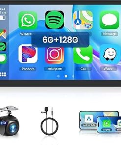 Dash Camera-Hodozzy-[6G+128G] 8-Core Android Car Radio 7 inch Wireless CarPlay Wireless Android Auto Double DIN Radio- Hodozzy Touch Screen Car Radio with Bluetooth