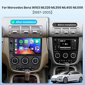 Dash Camera-podofo-2G+64G Car Stereo for Mercedes Benz W163 ML320 ML350 ML400 ML500 1997-2005 with Wireless Carplay Android Auto- 9 inch Touch Screen Radio Android 13/Bluetooth/GPS/WiFi/HiFi Audio/SWC/HD Camera 2 Dash Camera-podofo-2G+64G Car Stereo for Mercedes Benz W163 ML320 ML350 ML400 ML500 1997-2005 with Wireless Carplay Android Auto- 9 inch Touch Screen Radio Android 13/Bluetooth/GPS/WiFi/HiFi Audio/SWC/HD Camera - Image 2