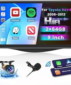 Dash Camera-Roinvou-Roinvou 2+64G Android 13 Car Stereo Radio for Toyota RAV4 2006-2012- 9” IPS Touch Screen Bluetooth Radio with Wireless Carplay Android Auto Mirror Link HiFi WiFi RDS SWC Dash Camera-Roinvou-Roinvou 2+64G Android 13 Car Stereo Radio for Toyota RAV4 2006-2012- 9” IPS Touch Screen Bluetooth Radio with Wireless Carplay Android Auto Mirror Link HiFi WiFi RDS SWC