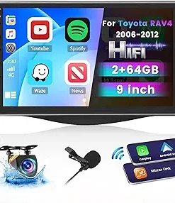 Dash Camera-Roinvou-Roinvou 2+64G Android 13 Car Stereo Radio for Toyota RAV4 2006-2012- 9” IPS Touch Screen Bluetooth Radio with Wireless Carplay Android Auto Mirror Link HiFi WiFi RDS SWC Dash Camera-Roinvou-Roinvou 2+64G Android 13 Car Stereo Radio for Toyota RAV4 2006-2012- 9” IPS Touch Screen Bluetooth Radio with Wireless Carplay Android Auto Mirror Link HiFi WiFi RDS SWC