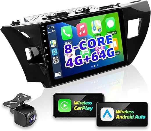 Dash Camera-crownyu-for Toyota Corolla 2014-2016 Upgrade Android Radio Compatible with Wirelessly Carplay Android Auto Car Stereo Bluetooth Navigation Touch Screen GPS 8core 4GB RAM 64GB Head Unit Media Player Dash Camera-crownyu-for Toyota Corolla 2014-2016 Upgrade Android Radio Compatible with Wirelessly Carplay Android Auto Car Stereo Bluetooth Navigation Touch Screen GPS 8core 4GB RAM 64GB Head Unit Media Player