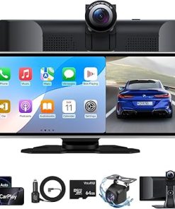 Dash Camera-NINEYIN-Wireless Portable Carplay Screen for Car- 11.26 inch A-pple Carplay & Android Auto HD Touchscreen with 4K Dash Cam