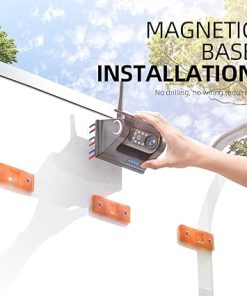 Dash Camera-eRapta-eRapta Magnetic Solar Wireless Backup Camera 7″ 1080P Monitor 1 Min Installation DVR 4 Channels Rechargeable Reverse Camera System for RV Trailer Car Camper Truck Car ATYX7 2