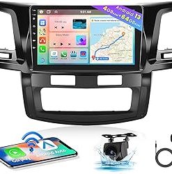 Dash Camera-Hikity-Hikity for Toyota Fortuner Hilux 2005-2014 Android 13 Car Stereo with Wireless Carplay- 8 Core 4+64GB 9 Inch IPS Touchscreen Car Radio 59UI GPS Navigation WiFi 32EQ DSP Backup Camrea Dash Camera-Hikity-Hikity for Toyota Fortuner Hilux 2005-2014 Android 13 Car Stereo with Wireless Carplay- 8 Core 4+64GB 9 Inch IPS Touchscreen Car Radio 59UI GPS Navigation WiFi 32EQ DSP Backup Camrea