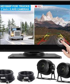 Dash Camera-Losuudy-AHD1080P Wired Backup Camera System- 7″ Touch Screen Monitor with Split Modes