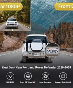 Dash Camera-FITCAMX-Fitcamx 2K Dual Dash Cam for Land Rover Defender 110 90 130 P300 P400 P500 P525 P635 S SE V8- OEM Look 2