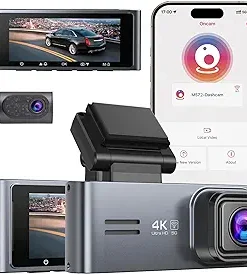 Dash Camera-sarmert-Dash Cam Front and Rear – Sarmert 2025 Upgraded 4K/1080P Dash Camera for Cars- 3.18″ Screen Dual Dash Cam with 5G WiFi 2160P Night Vision 24H Parking Mode 170°Wide G-Sensor Loop Recording USB C Port Dash Camera-sarmert-Dash Cam Front and Rear – Sarmert 2025 Upgraded 4K/1080P Dash Camera for Cars- 3.18″ Screen Dual Dash Cam with 5G WiFi 2160P Night Vision 24H Parking Mode 170°Wide G-Sensor Loop Recording USB C Port
