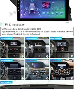 Dash Camera-ASURE-ASURE Car Stereo Radio Upgrade for Benz GLK Class X204 2008-2015-9 inch 4Core 2+32GB Car in-Dash Navigation Head Unit with Carplay Android Auto 1280×800 Touchscreen Video Player 2