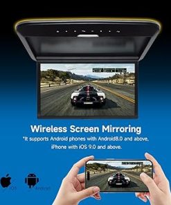 Dash Camera-Generic-14 inch MP5 Ceiling Mounted high Definition Monitor Supports HDMI TF USB AV1 AV2 Video Input and Output as Well as FM Trans 2