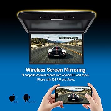 Dash Camera-Generic-14 inch MP5 Ceiling Mounted high Definition Monitor Supports HDMI TF USB AV1 AV2 Video Input and Output as Well as FM Trans 2 Dash Camera-Generic-14 inch MP5 Ceiling Mounted high Definition Monitor Supports HDMI TF USB AV1 AV2 Video Input and Output as Well as FM Trans - Image 2
