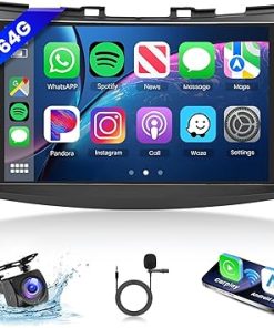 Dash Camera-Hodozzy-[2G+64G] Car Radio for Suzuki Swift 2011-2017 Android Car Stereo Carplay Wireless Android Auto- Hodozzy 9 inch Touch Screen with GPS/WiFi Bluetooth