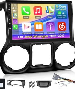 Dash Camera-NHOPEEW-[8 Core 4+64G] Car Radio for Jeep Wrangler 2015 2016 2017 – Wireless Carplay and Android Auto – 10.1 Inch 1280 * 720 IPS Touchscreen Android Car Stereo – DSP 32EQ / WiFi/GPS/SWC + AHD Backup Camera
